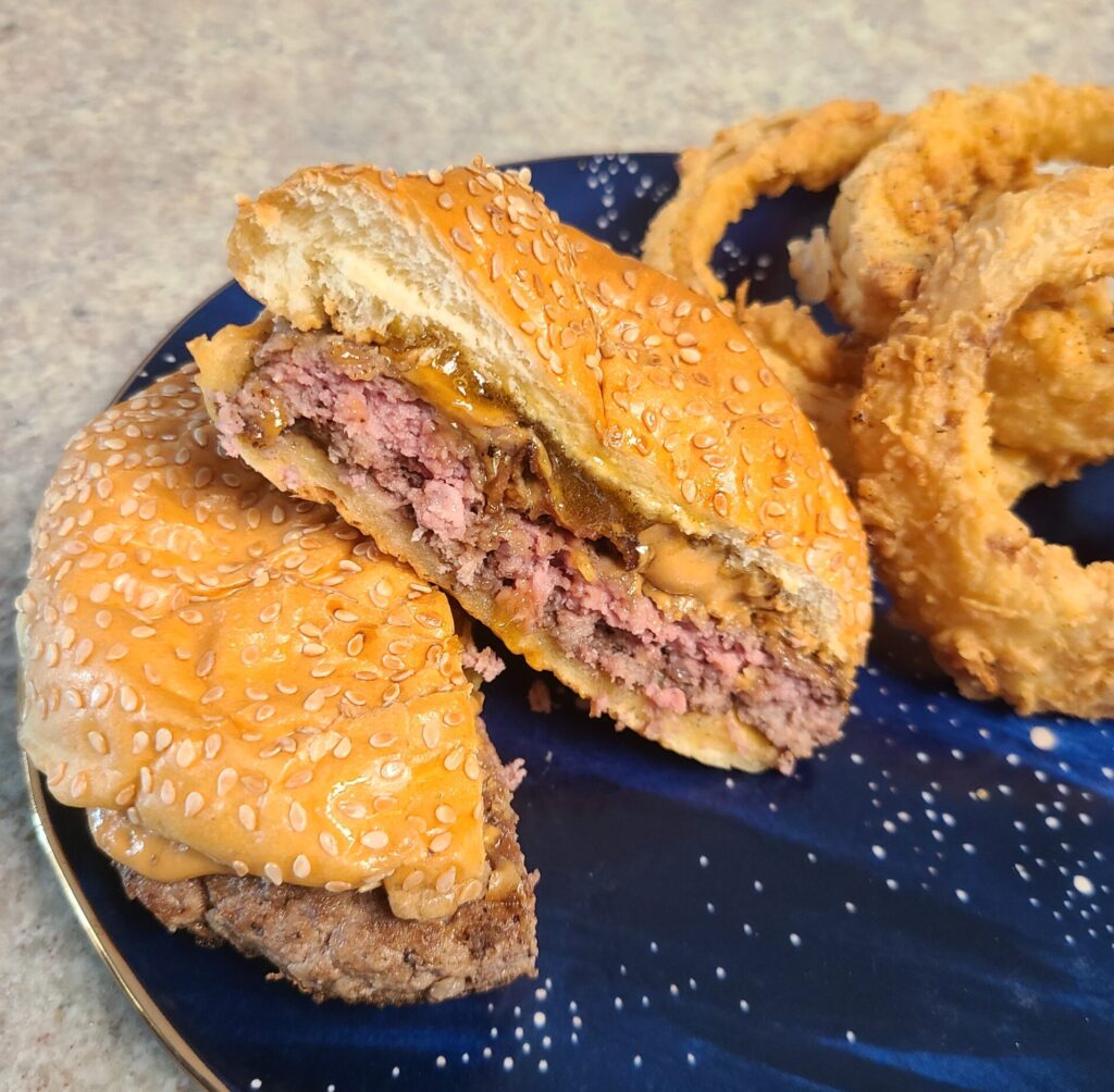 uncle jimmy burger from flip side by fartley farms