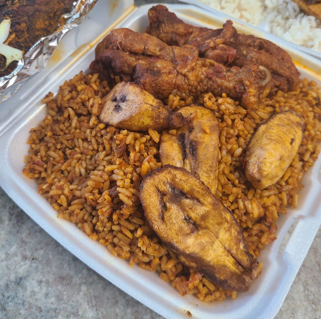 Jollof rice from intercontinental restaurant by fartley farms