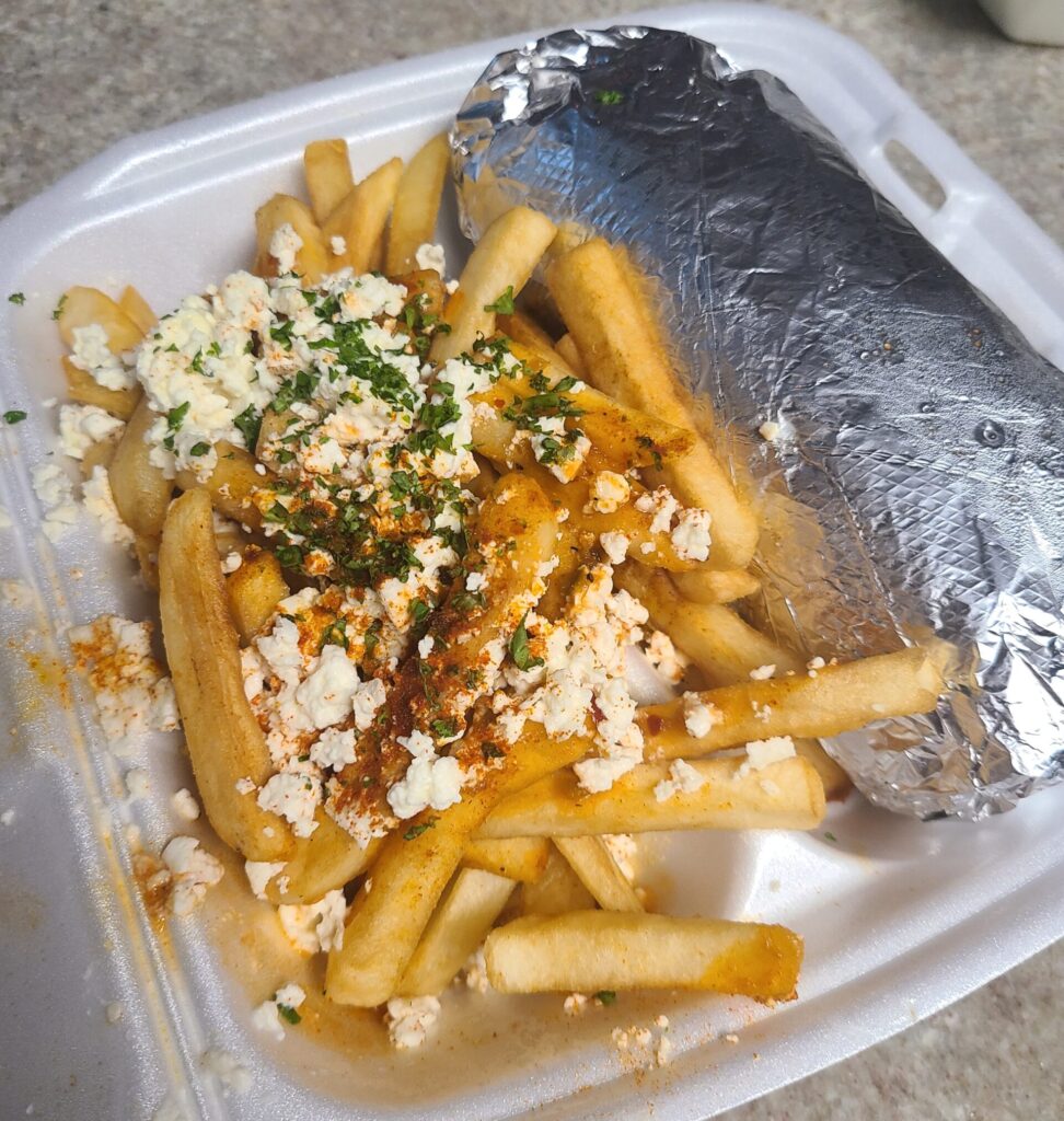 fire feta fries by crazzy greek by fartley farms