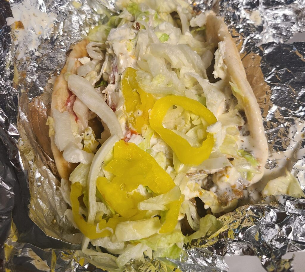spicy gyro from crazzy greek by fartley farms