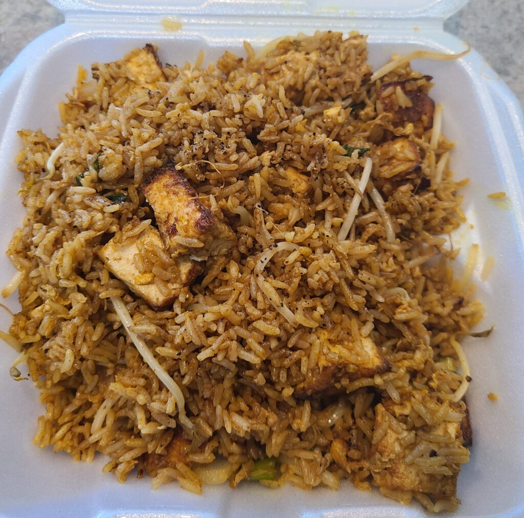 tofu curry fried rice from pho chef by fartley farms