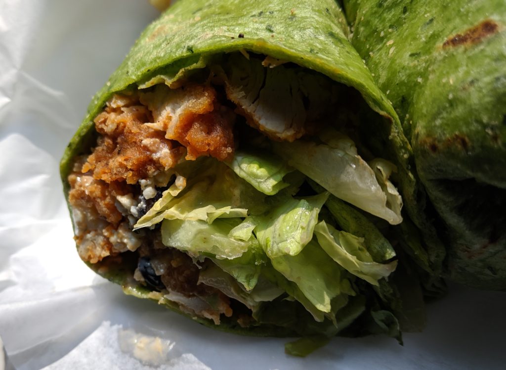 buffalo chicken wrap with gates of hell smokehouse brewing