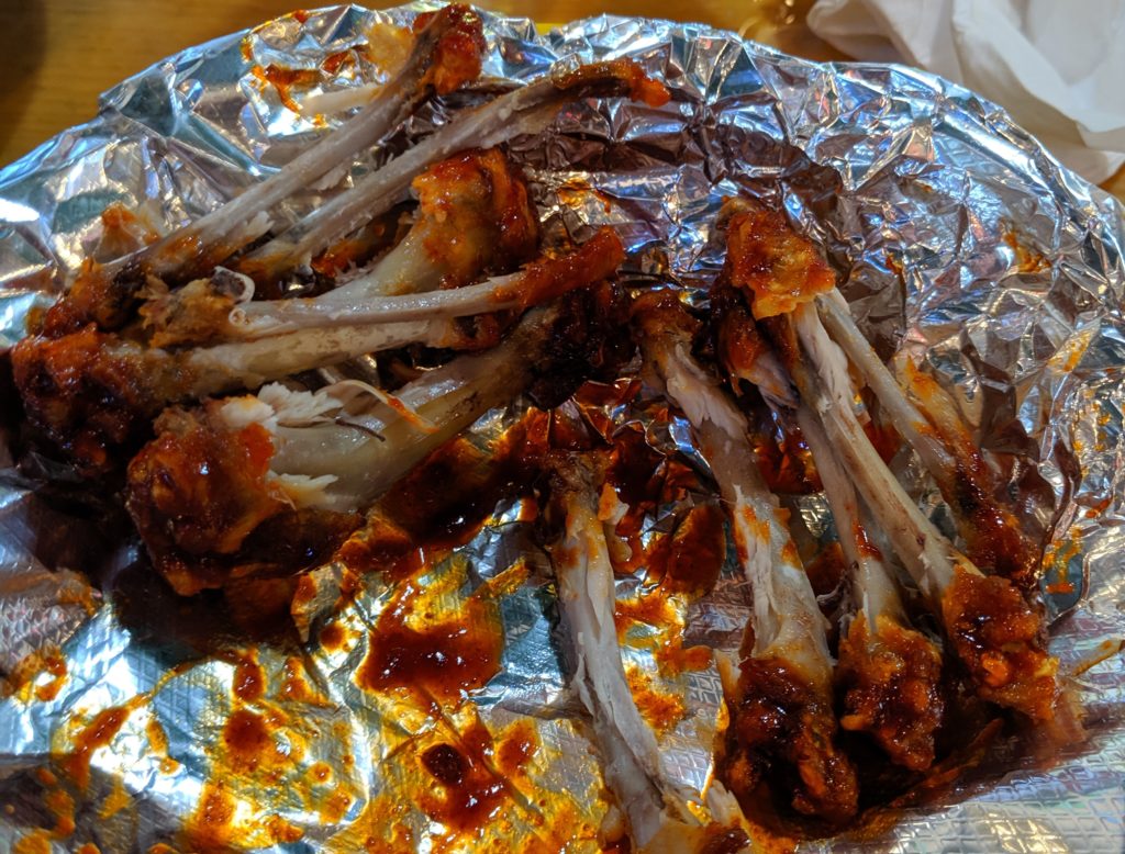 finished triple atomic wings