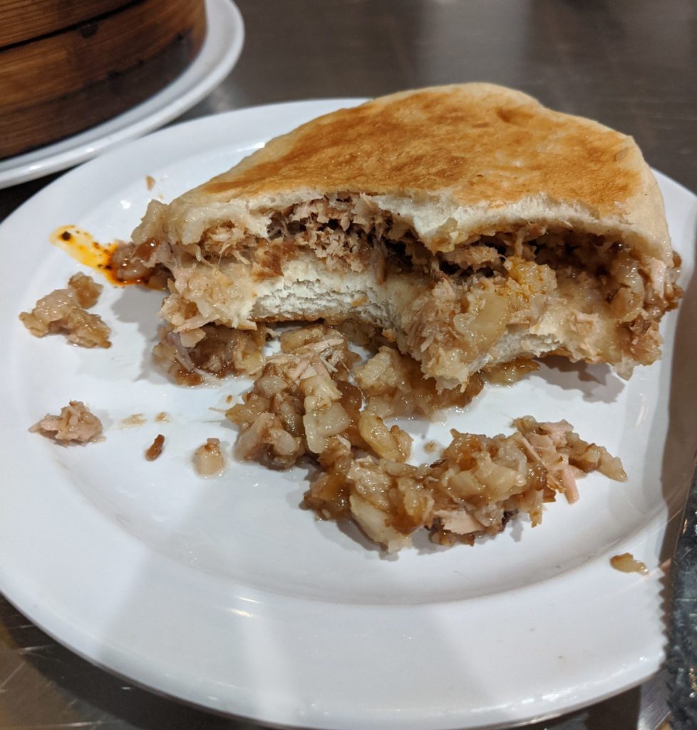 Pork bun at noodle topia by fartley farms