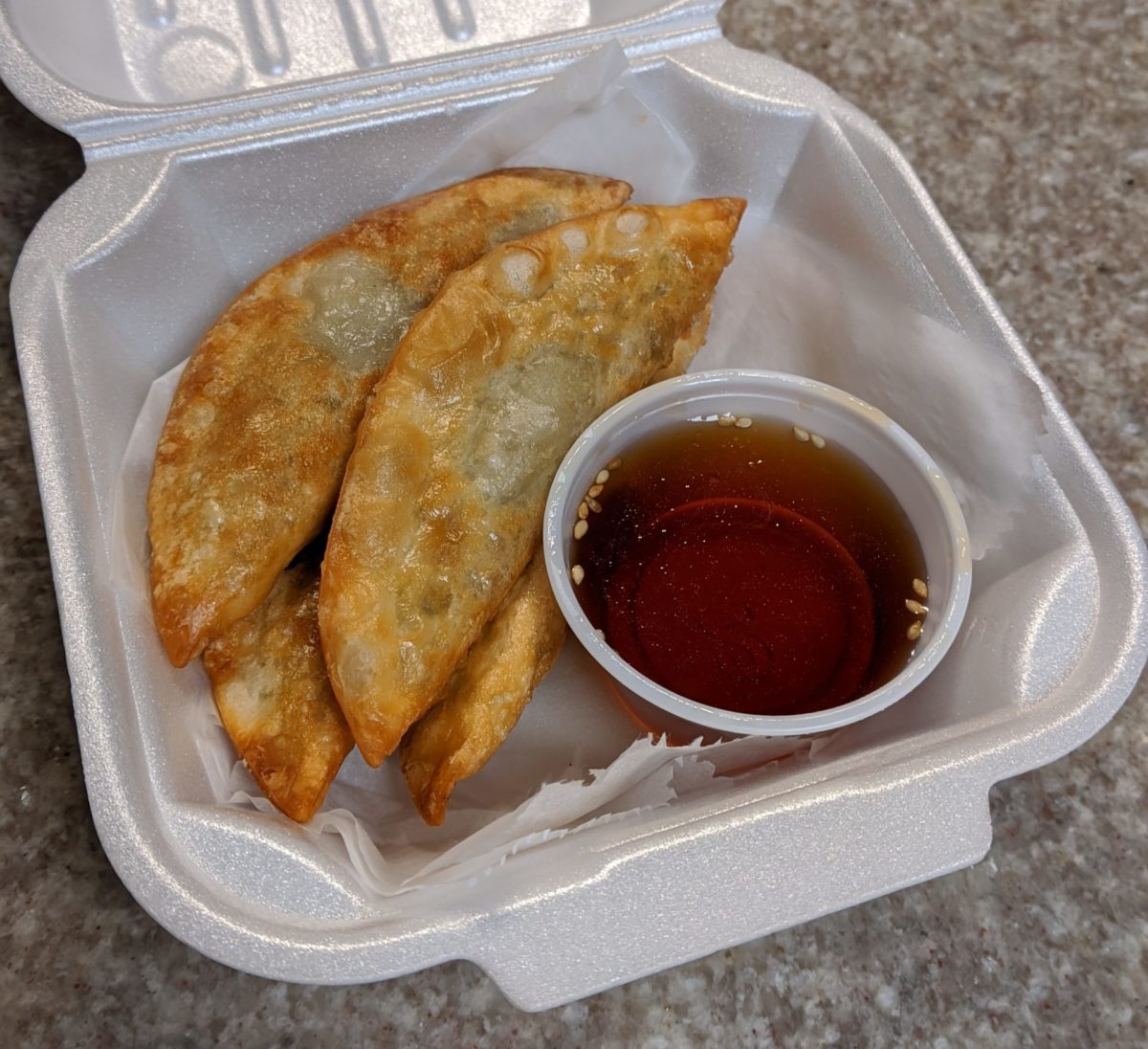 spicy dumplings at bamboo thai kitchen