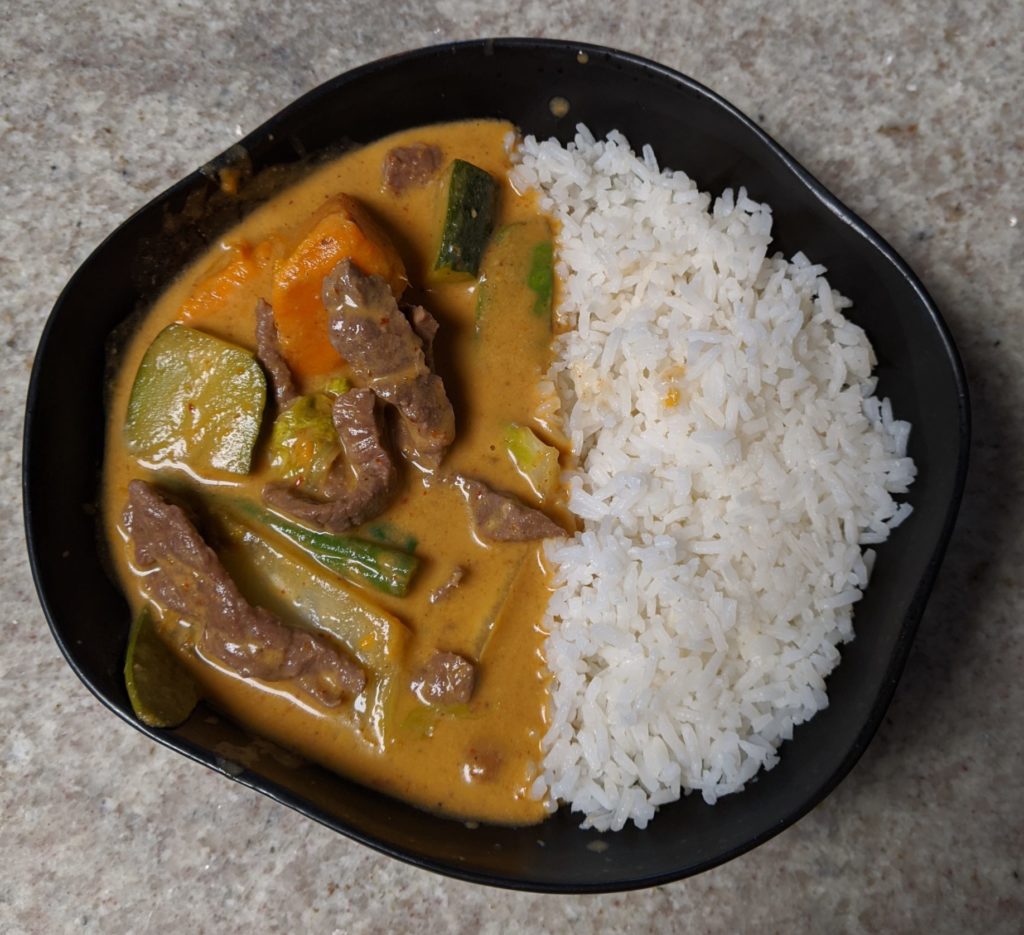 beef curry at Thai grille by fartley farms