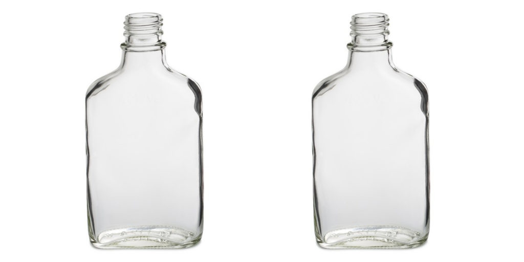 Flask bottle for hot sauce is fairly uncommon