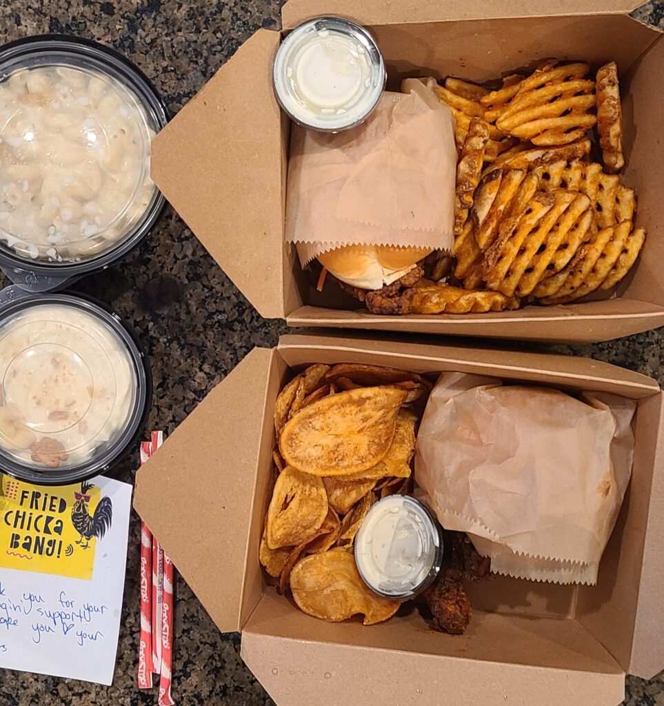 fried chicken bang sandwiches by fartley farms