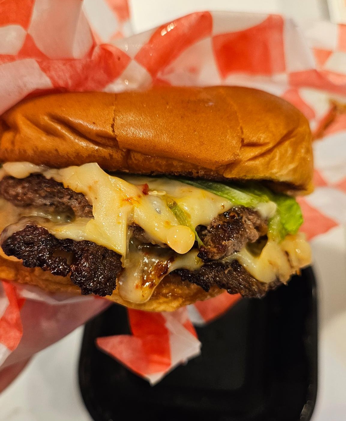 Fire on the mountain burger from grateful griddle
