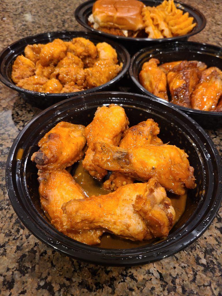 wings and sandwich from stadium gahanna