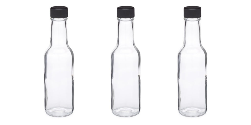 Woozy bottles are the most common for hot sauce.